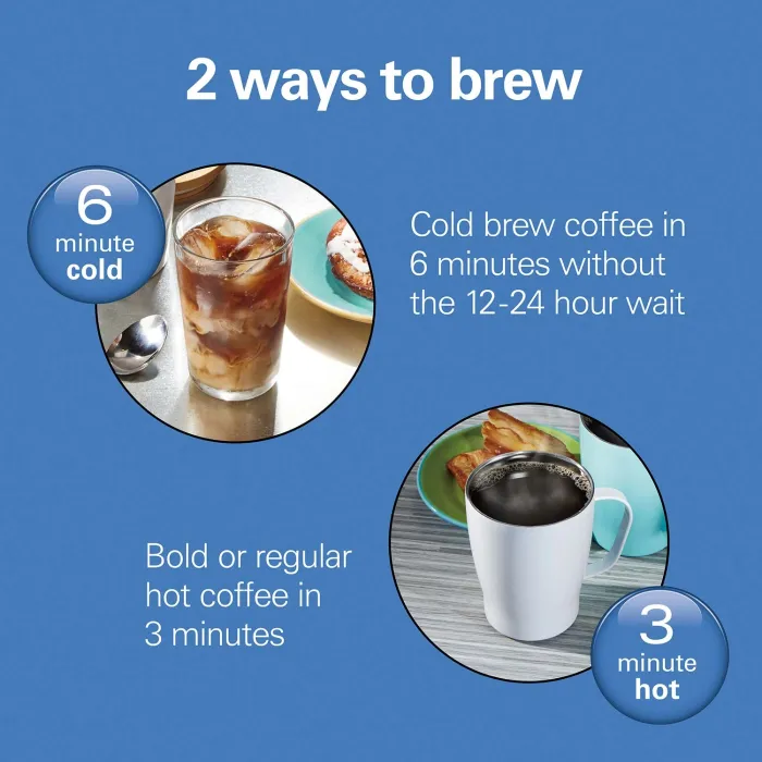 16 Oz. Convenient Craft Rapid Cold Brew and Hot Coffee Maker, White