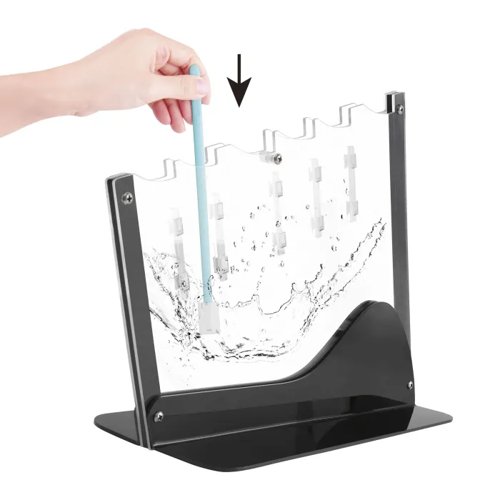 7pc Ceramic Coated Cutlery Set in Acrylic Block