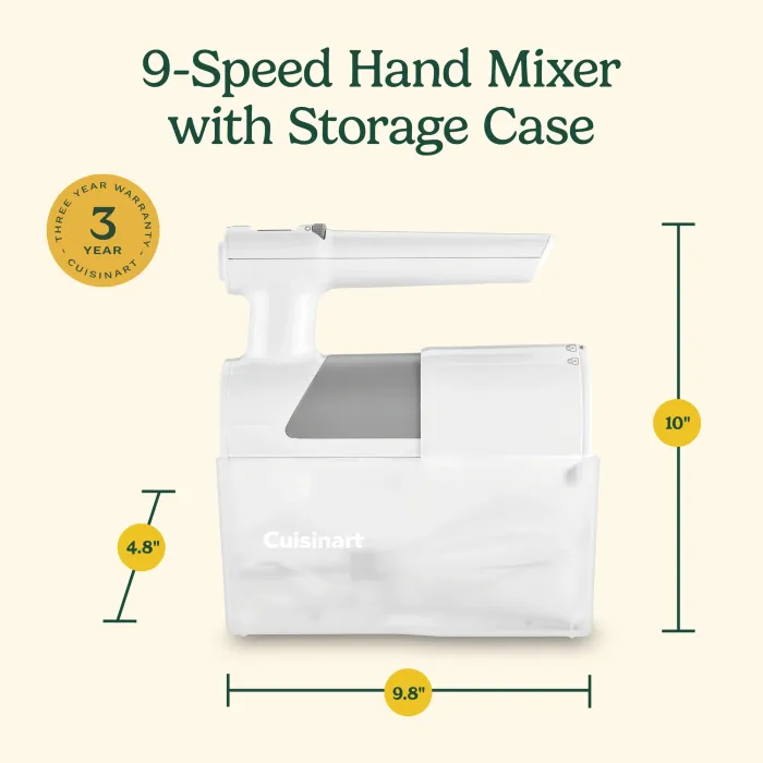 9 Speed Hand Mixer with Storage Case