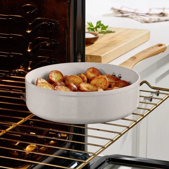 Revive Ceramic Non-Stick, 6 Quart Jumbo Cooker, Beige
