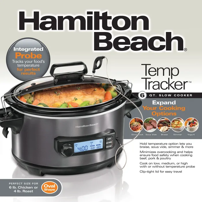 Temp Tracker™ 6 Quart Slow Cooker