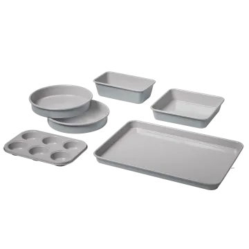 6-Pc Culinary Collection Ceramic Nonstick Bakeware Set - Gorgeous Gray