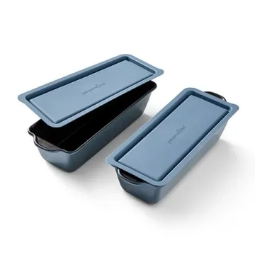 Brilliance Nonstick Long Loaf Pan Set with Lids