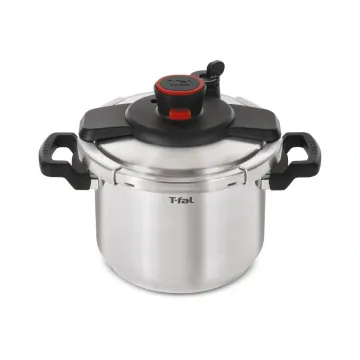 Clipso Stainless Steel, Induction Compatible Cookware, 8 Quart Pressure Cooker, Silver
