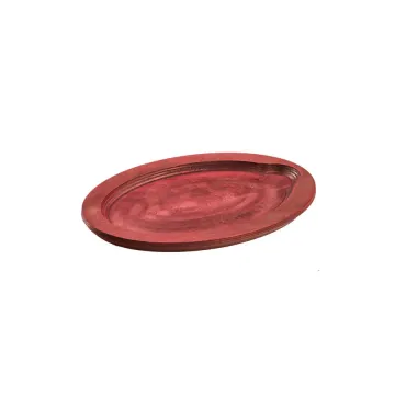 Color Oval Wood Underliners - Red