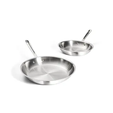 D3 Stainless 3-ply Bonded Cookware Set, 2 piece Fry Pan Set, 10 & 12 inch