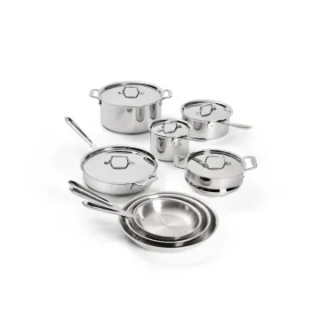 D3 Stainless 3-ply Bonded Cookware Set with 3-Qt Saucepan, 13 piece Set