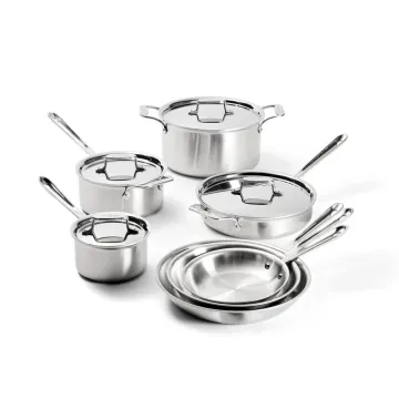 D5 Stainless Brushed 5-ply Bonded Cookware Set, 11 piece Set