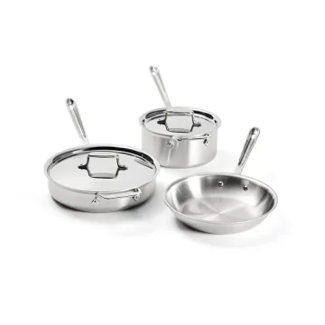 D5 Stainless Brushed 5-ply Bonded Cookware Set, 5 piece Set