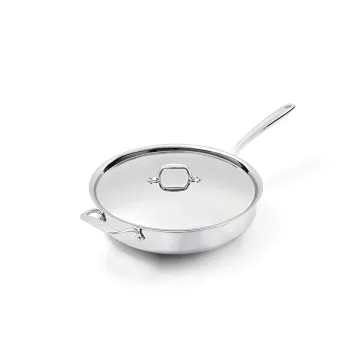 G5® Graphite Core Stainless Steel 5-ply Bonded Cookware, Sauté Pan with Lid, 6 quart