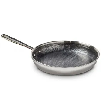 HybridMesh Stainless Steel Cookware Collection, 12 Inch Frypan, Silver