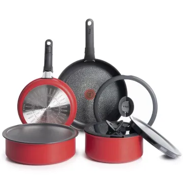 Ingenio Expertise 10 Piece Nonstick Cookware Set. Red