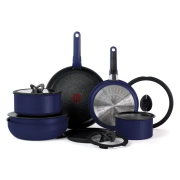 Ingenio Expertise 14 Piece Nonstick Cookware Set, Cobalt Blue