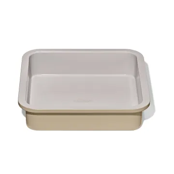 Non-Stick Pro Ceramic Coated Metal Bakeware 9" Square Cake Pan - Biscuit