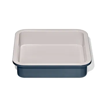 Non-Stick Pro Ceramic Coated Metal Bakeware 9” Square Cake Pan – Storm Blue