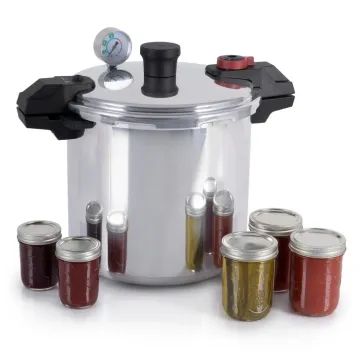 Pressure Canner, 22 Quart, Polished Aluminum, Silver