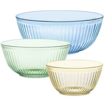 Pyrex® Colors Sculpted Tinted 3-piece Mixing Bowl Set