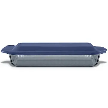 Pyrex® Colors Sculpted Tinted 9" x 13" Baking Dish with Plastic Lid, Smoke