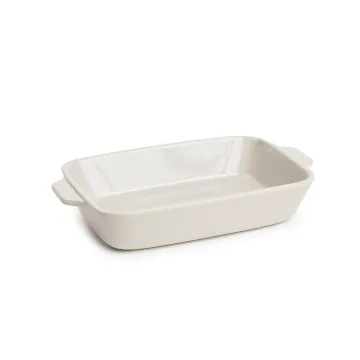 Small Stoneware Casserole Dish, 9 x 6 Inch - Oyster