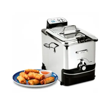 Stainless Steel Deep Fryer Easy Clean Pro with Oil Filtration System, 3.5 liter